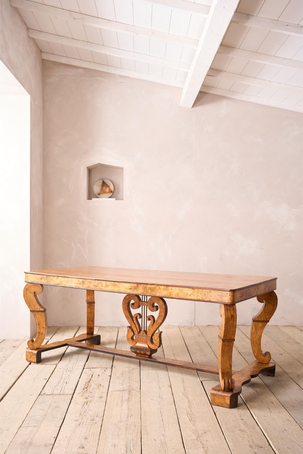 19th century Birdseye maple Biedermeier table