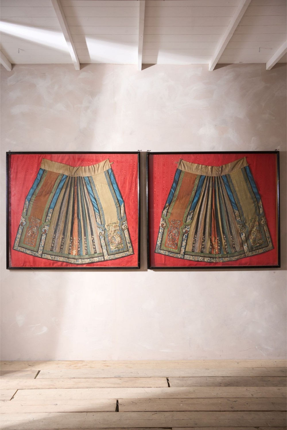 Pair of 18th century Chinese silk ceremonial dresses
