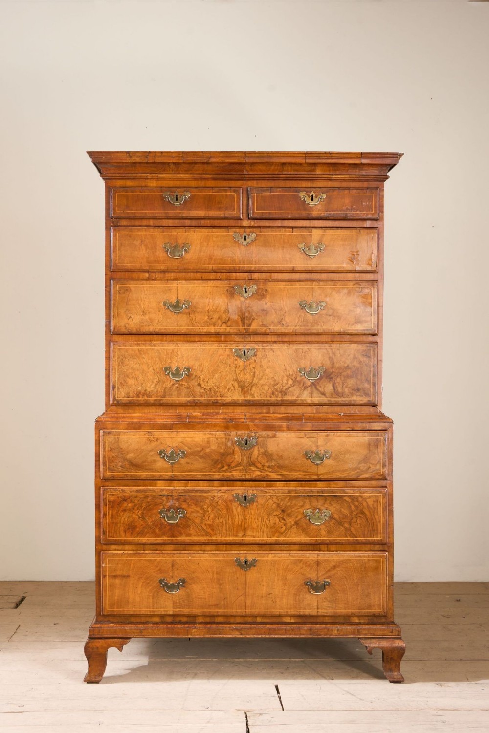 18th Century Walnut Chest on chest

