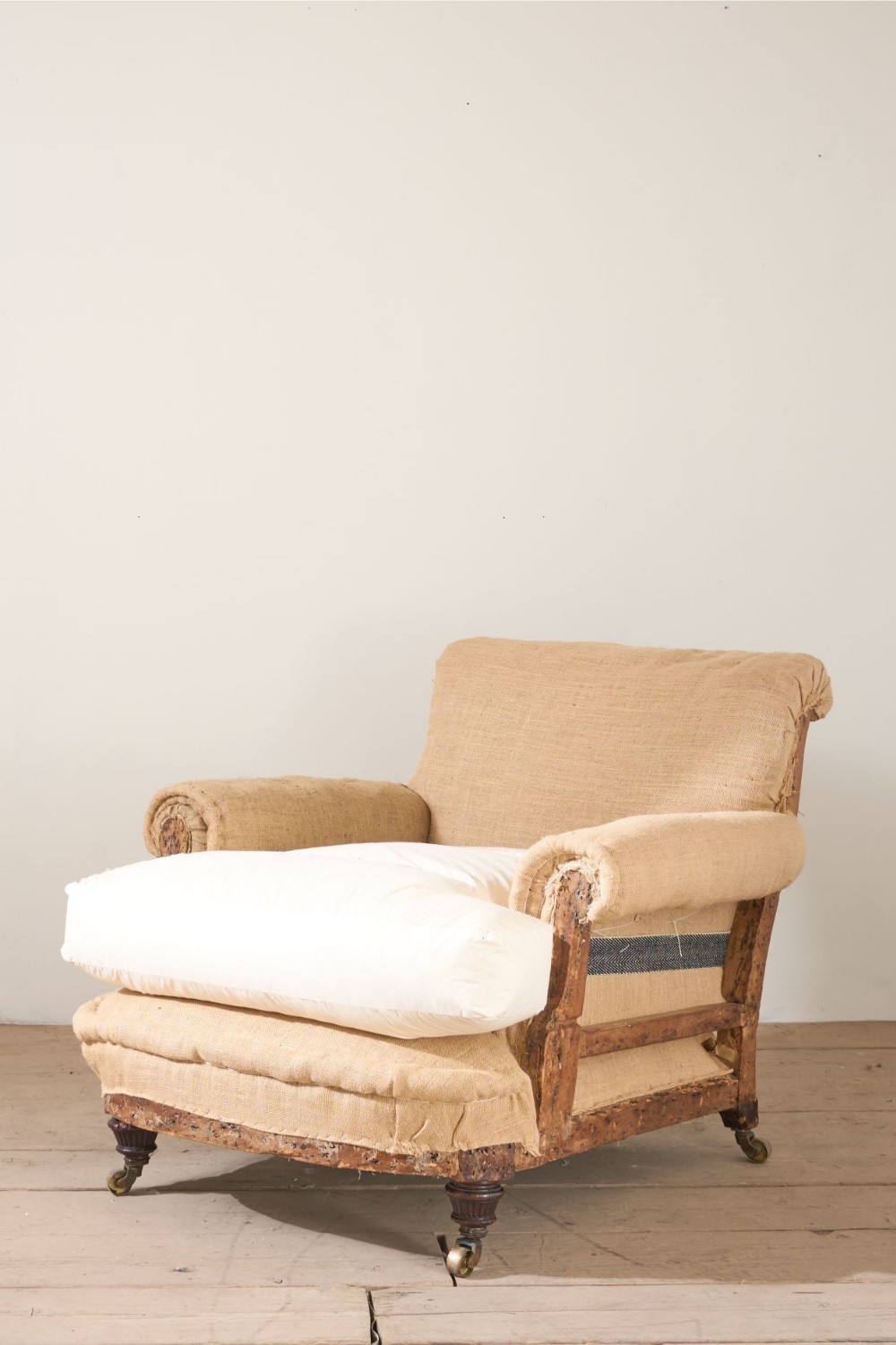 Early Victorian deep seated country house armchair
