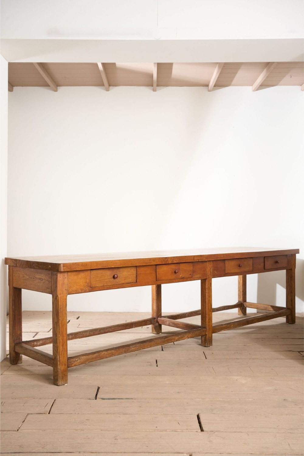 3m 19th Century Elm Italian Monastery table