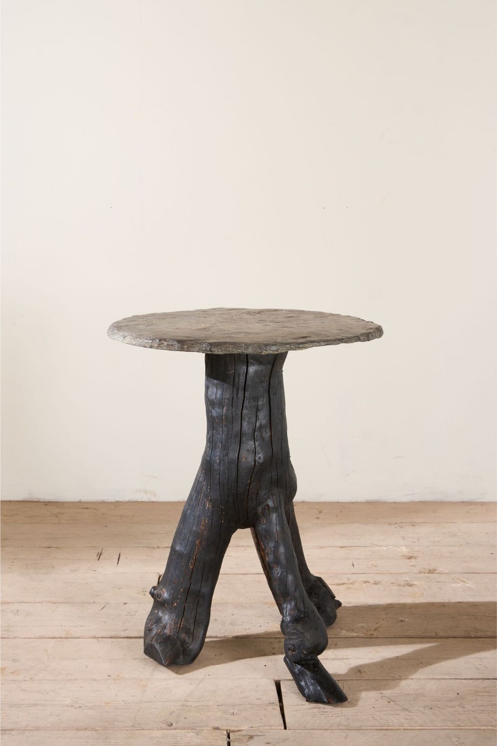 Early 20th century Portuguese root and slate side table