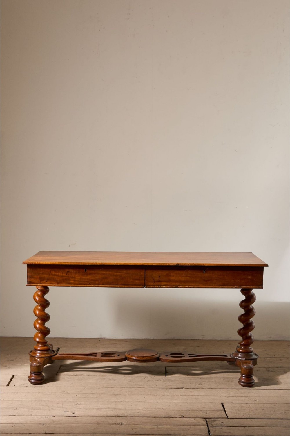 19th Century Victorian barley twist mahogany writing table