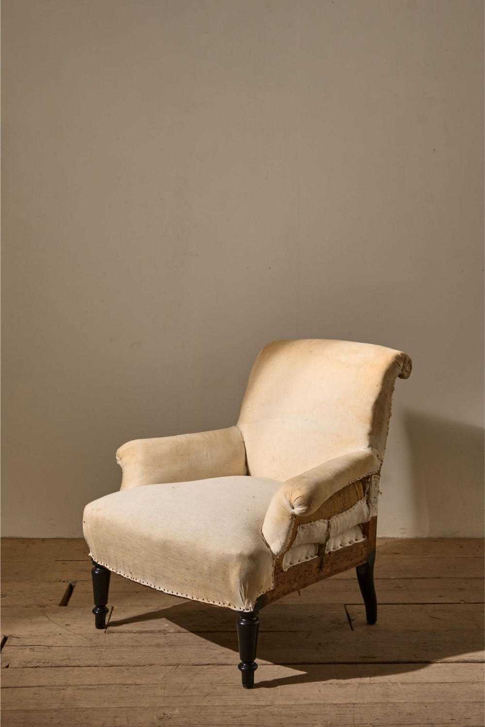 Napoleon III Scroll back armchair