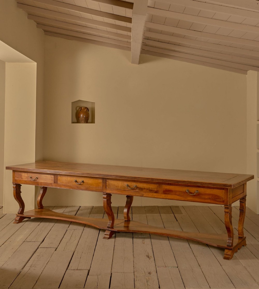 3.3m 19th century Walnut Italian drapers table