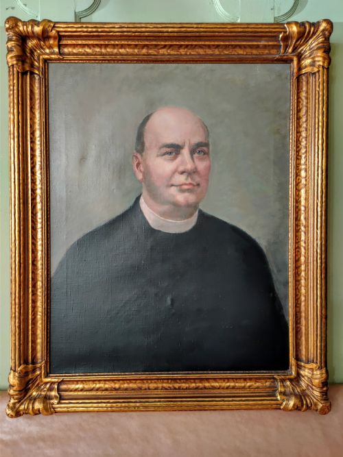 1920s Oil on Canvas Painting 'Portrait of a Clergyman'