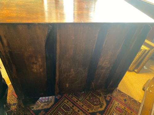 MID 18TH C WALNUT KNEEHOLE SECRETAIRE DESK WITH BRACKET FEET - ADDITIONAL PHOTO 3