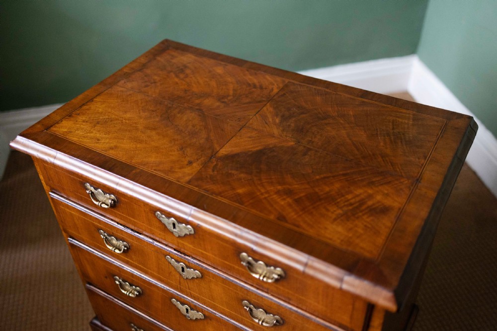 William and Mary Walnut Chest of Drawers with Drop Handles View IV