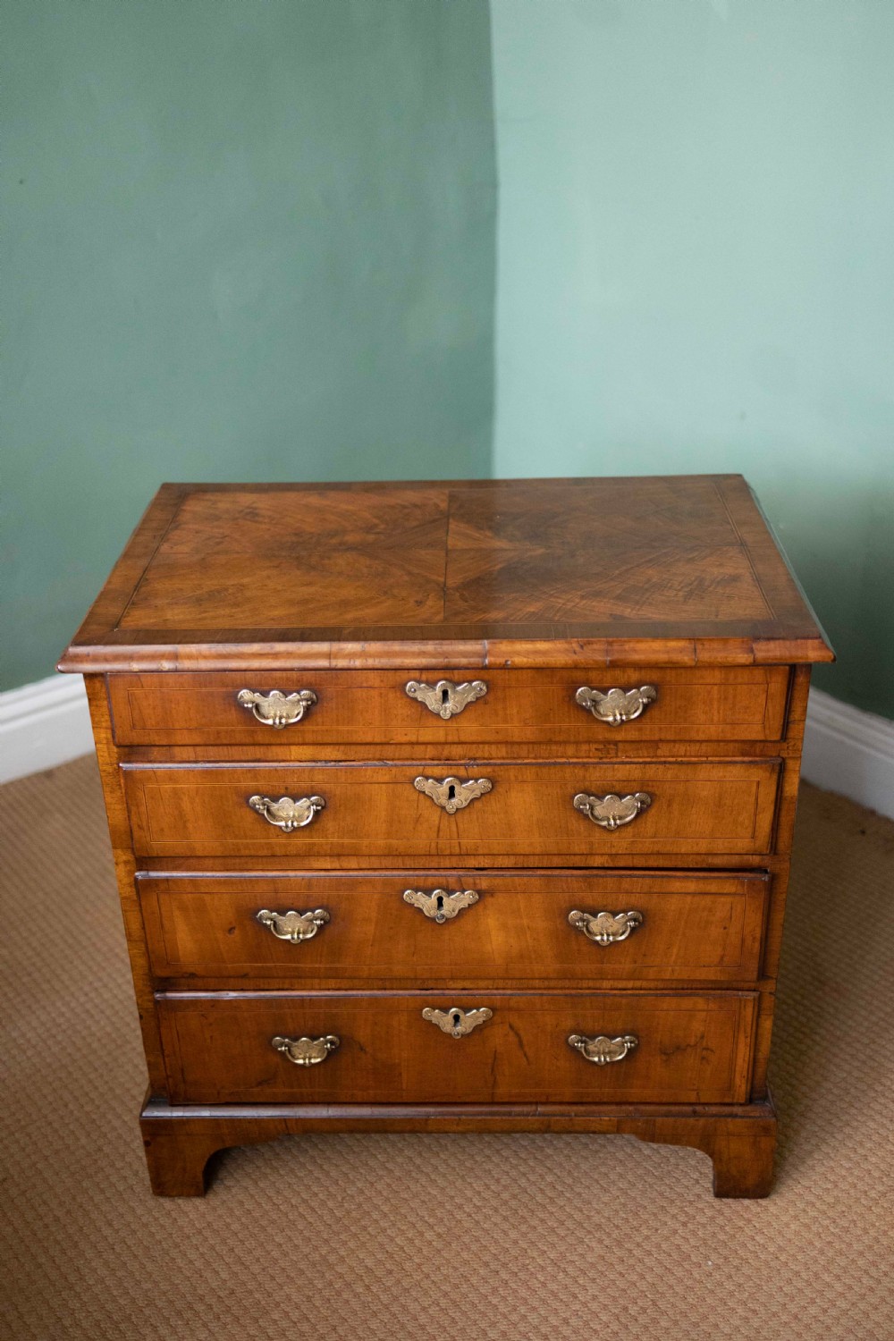 William and Mary Walnut Chest of Drawers with Drop Handles View XIII