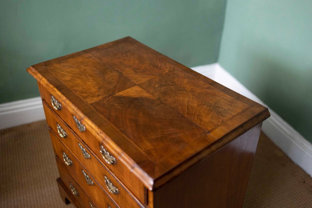 William and Mary Walnut Chest of Drawers with Drop Handles View XV