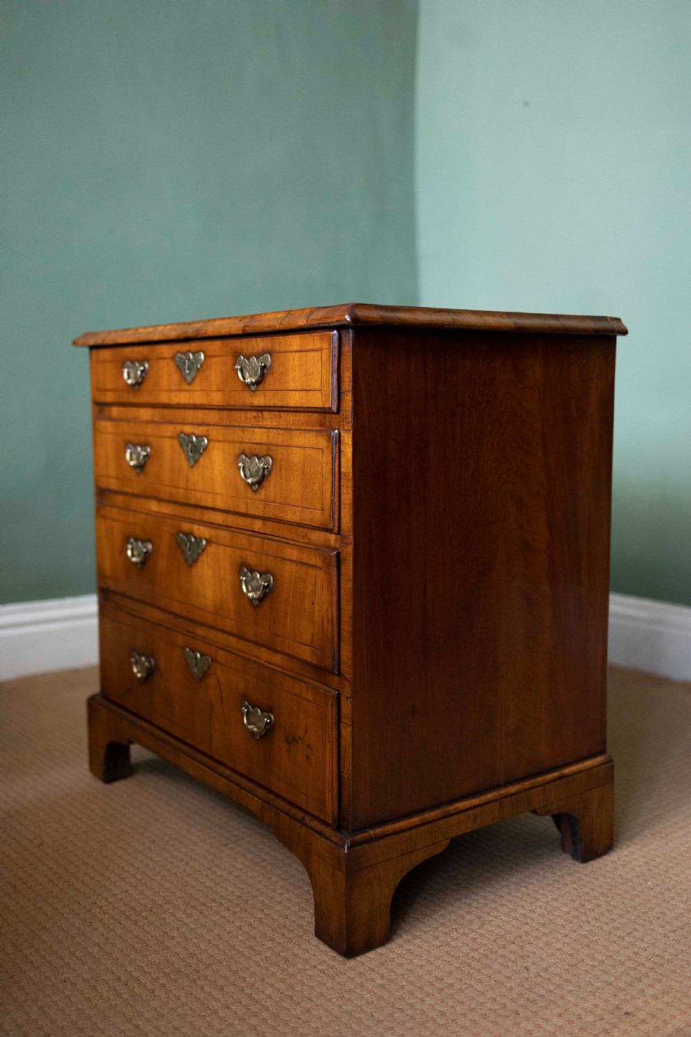 William and Mary Walnut Chest of Drawers with Drop Handles View XVI