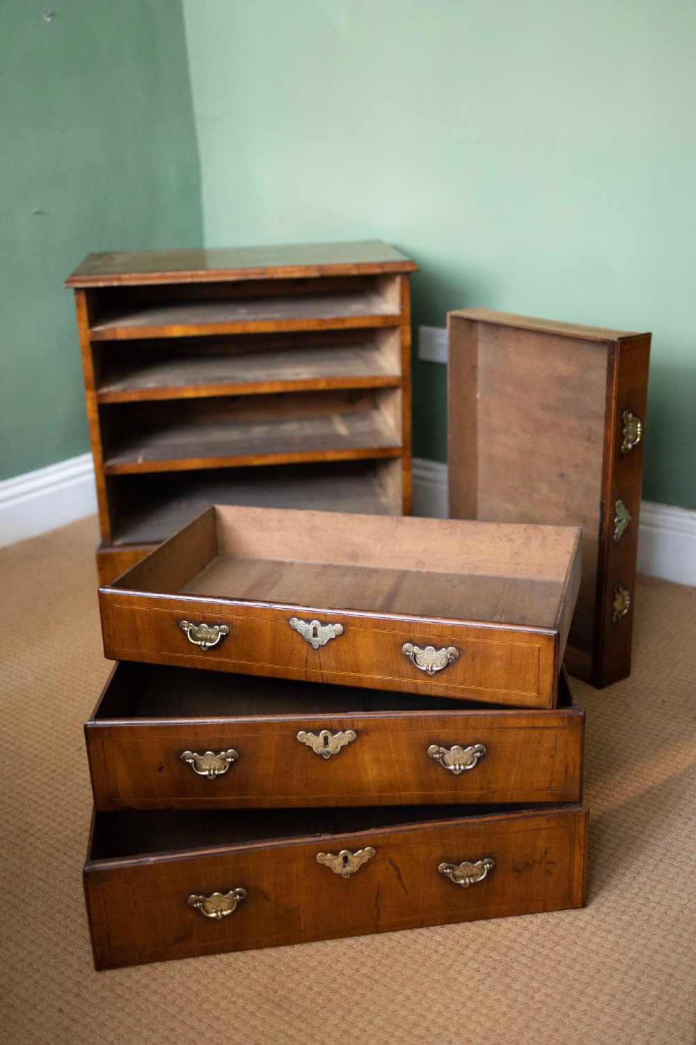 William and Mary Walnut Chest of Drawers with Drop Handles View XIX