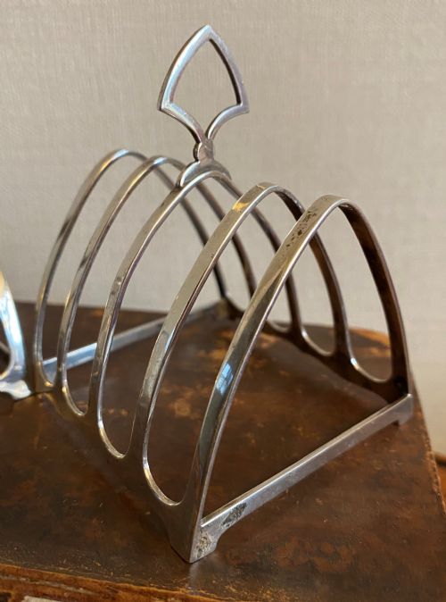 PAIR OF SOLID SILVER TOAST RACKS - ADDITIONAL PHOTO 1
