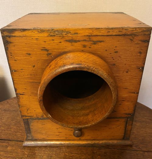19TH CENTURY OAK BALLOT BOX - ADDITIONAL PHOTO 2