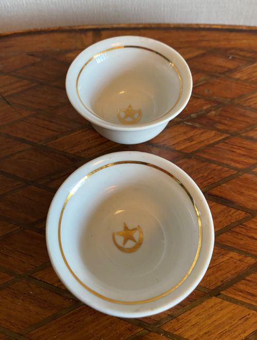 RARE WW1 OTTOMAN EMPIRE TURKISH ARMY OFFICER'S TEA CUPS - ADDITIONAL PHOTO 3