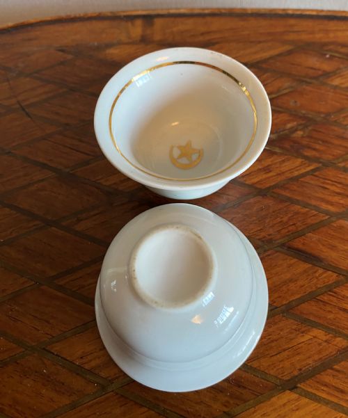 RARE WW1 OTTOMAN EMPIRE TURKISH ARMY OFFICER'S TEA CUPS - ADDITIONAL PHOTO 4