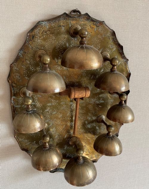 RARE VICTORIAN EIGHT BELL WALL GONG - ADDITIONAL PHOTO 3