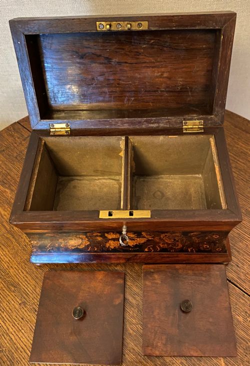 FINE TUNBRIDGE WARE TEA CADDY - ADDITIONAL PHOTO 3