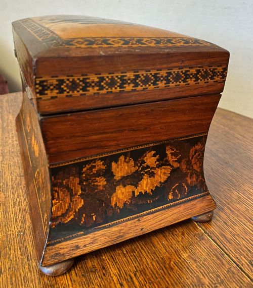 FINE TUNBRIDGE WARE TEA CADDY - ADDITIONAL PHOTO 8