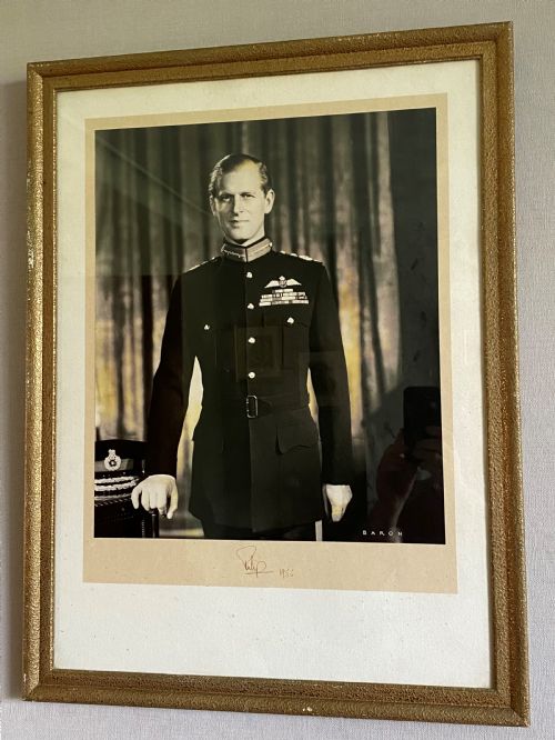 rare signed framed photograph of hrh prince phillip by baron 1955 - CATEGORY: ANTIQUE MISCELLANEOUS - DATED 1950