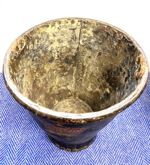 RARE CHARMING PAIR OF SOMERSET HOUSE LEATHER BUCKETS - ADDITIONAL PHOTO 2