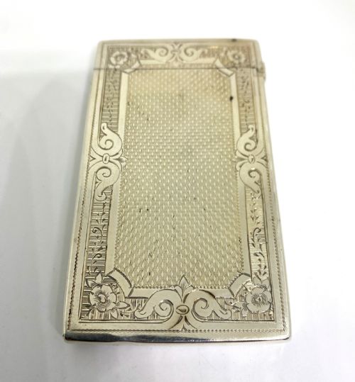 19TH CENTURY SILVER CARD CASE - ADDITIONAL PHOTO 1