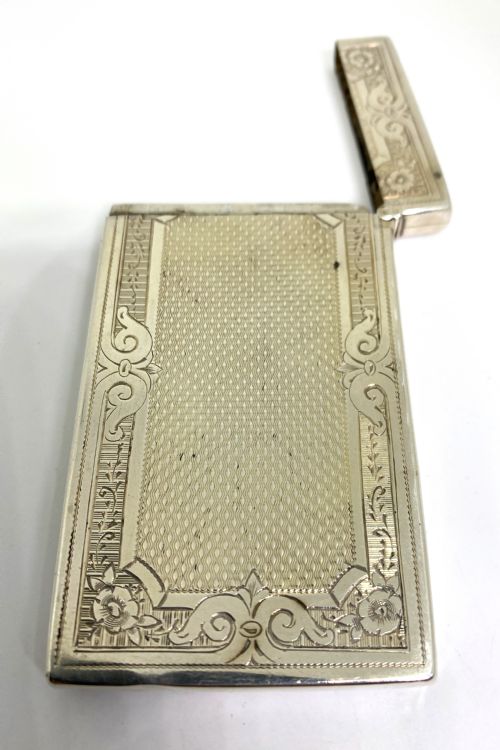19TH CENTURY SILVER CARD CASE - ADDITIONAL PHOTO 3