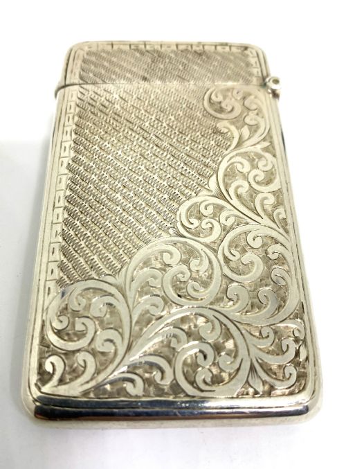 edwardian silver card case - CATEGORY: ANTIQUE SILVER - DATED EDWARDIAN