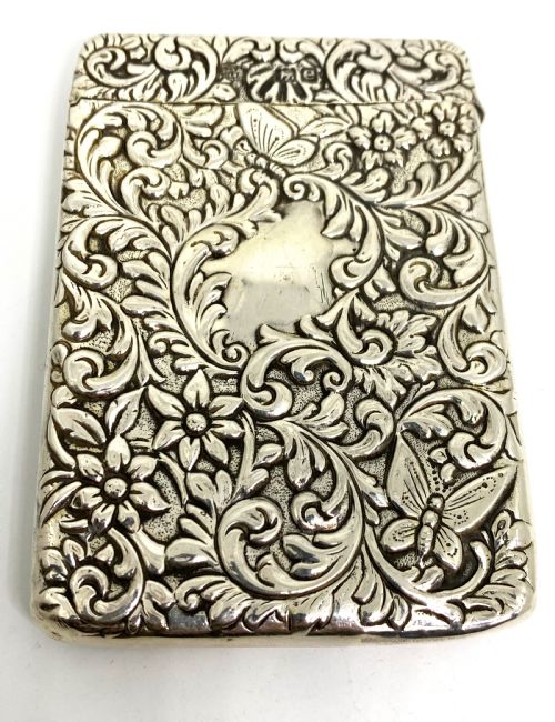 SUPERB GOLDSMITHS SILVERSMITHS SILVER CARD CASE - ADDITIONAL PHOTO 2