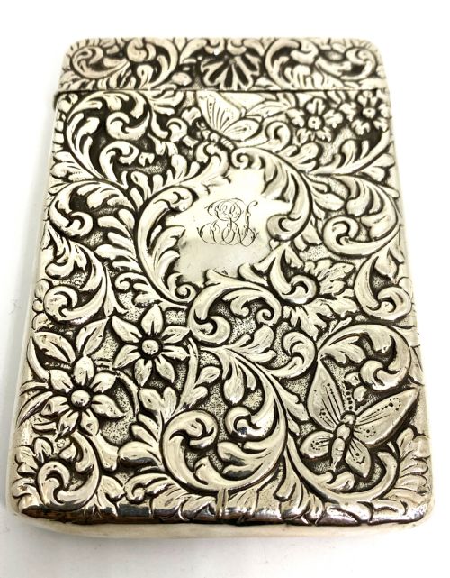 SUPERB GOLDSMITHS SILVERSMITHS SILVER CARD CASE - ADDITIONAL PHOTO 3