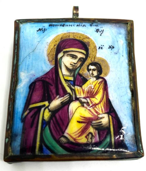 rare late 18thc russian religious icon - CATEGORY: ANTIQUE MISCELLANEOUS - DATED 18TH CENTURY