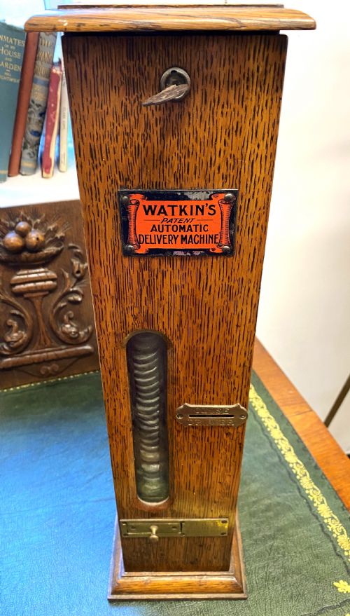 rare watkin's air gun pellet dispensing machine - CATEGORY: ANTIQUE MISCELLANEOUS - DATED 1920