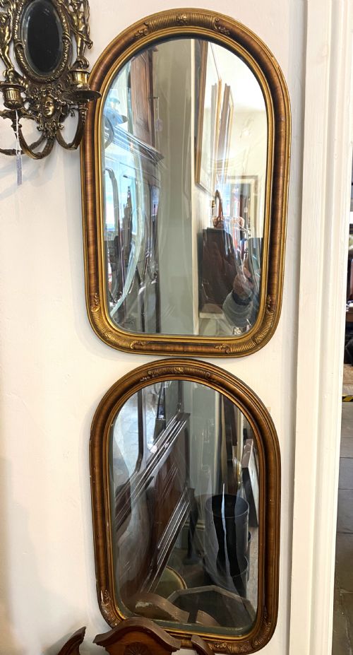 PAIR FRENCH CONVEX WALL MIRRORS - ADDITIONAL PHOTO 3