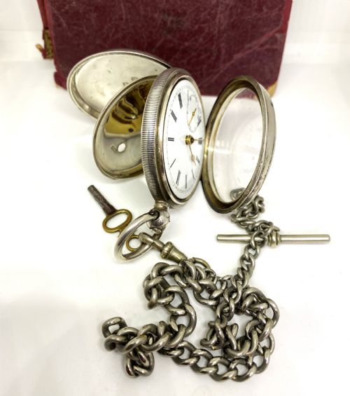 VICTORIAN SILVER OPEN FACE POCKET WATCH - ADDITIONAL PHOTO 3