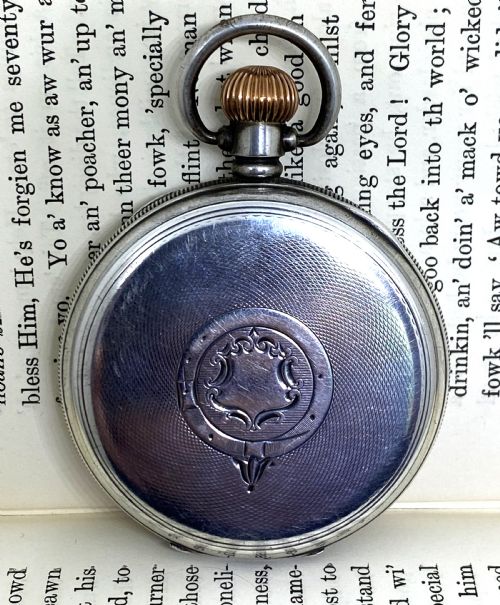 SILVER EQUITY OPEN FACE POCKET WATCH - ADDITIONAL PHOTO 1
