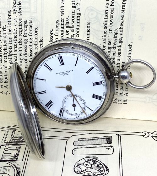 1860 SILVER FULL HUNTER POCKET WATCH SAMUEL DIXON - ADDITIONAL PHOTO 1