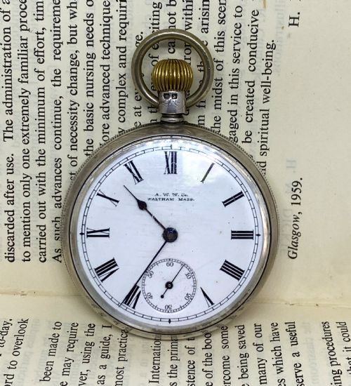 good waltham silver open face pocket watch - CATEGORY: ANTIQUE WATCHES - DATED 1920