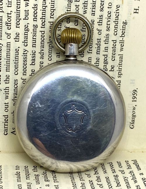 GOOD WALTHAM SILVER OPEN FACE POCKET WATCH - ADDITIONAL PHOTO 6