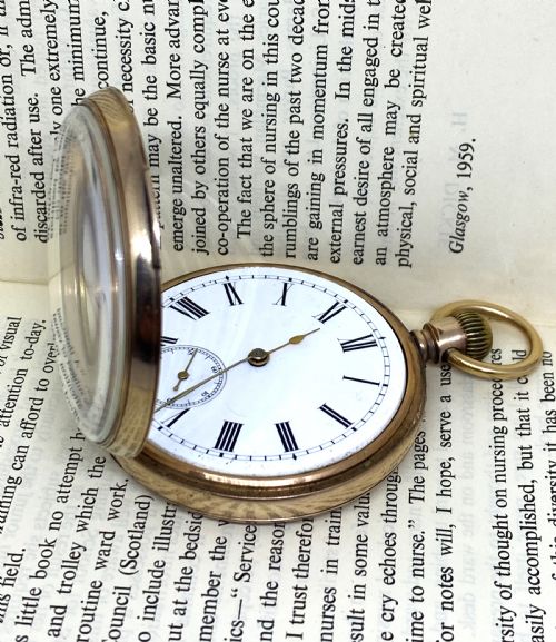 LOUIS BRANDT FRERE LABRADOR OMEGA OPEN FACE POCKET WATCH - ADDITIONAL PHOTO 1