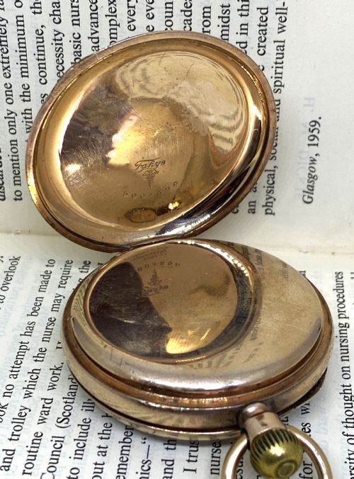 LOUIS BRANDT FRERE LABRADOR OMEGA OPEN FACE POCKET WATCH - ADDITIONAL PHOTO 2