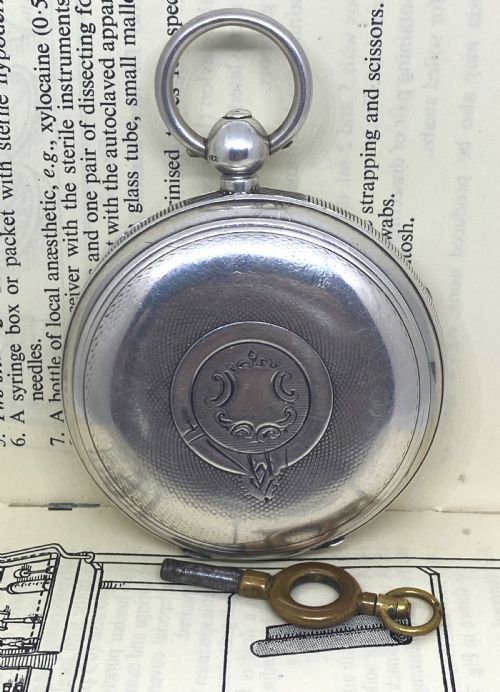 ANTIQUE CHESTER SILVER J G GRAVES OPEN FACE POCKET WATCH - ADDITIONAL PHOTO 1