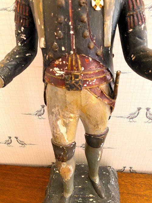 LARGE 19THC FOLK ART PRUSSIAN SOLDIER FIGURE - ADDITIONAL PHOTO 3