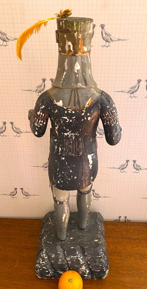LARGE 19THC FOLK ART PRUSSIAN SOLDIER FIGURE - ADDITIONAL PHOTO 6