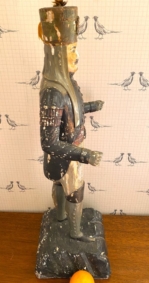 LARGE 19THC FOLK ART PRUSSIAN SOLDIER FIGURE - ADDITIONAL PHOTO 7
