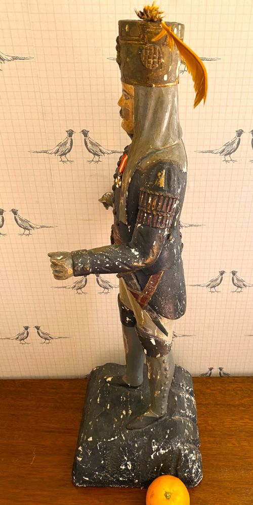 LARGE 19THC FOLK ART PRUSSIAN SOLDIER FIGURE - ADDITIONAL PHOTO 8