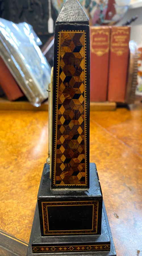 ANTIQUE TUNBRIDGE WARE DESK TOP OBELISK THERMOMETER - ADDITIONAL PHOTO 3