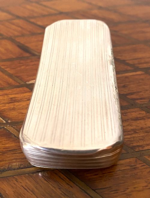 GEORGE III SOLID SILVER SNUFF BOX - ADDITIONAL PHOTO 4