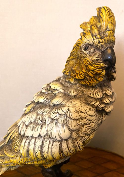 LARGE FRANZ BERGMAN 18611936 COLD PAINTED BRONZE COCKATOO PARROT - ADDITIONAL PHOTO 1