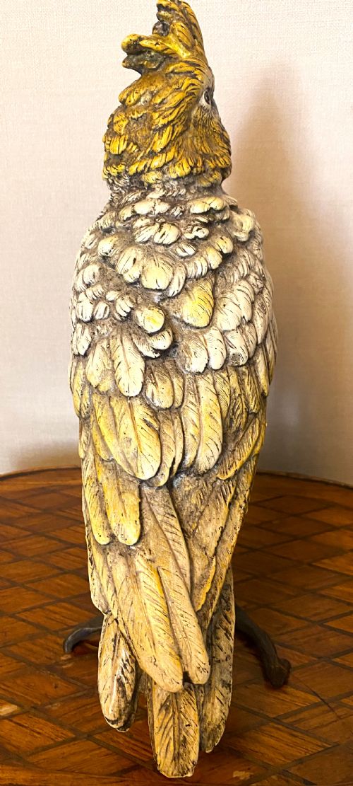 LARGE FRANZ BERGMAN 18611936 COLD PAINTED BRONZE COCKATOO PARROT - ADDITIONAL PHOTO 4