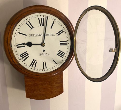 VICTORIAN MURGATROYD HORSFALL HALIFAX WALL CLOCK - ADDITIONAL PHOTO 1